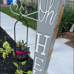 Hand painted garden Post